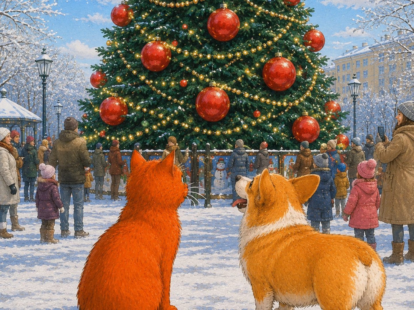 Как кот Митрофан и корги Стёпа мечтали. Новогодняя сказка.